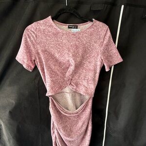 Popular Basics Pink Asymmetrical Dress